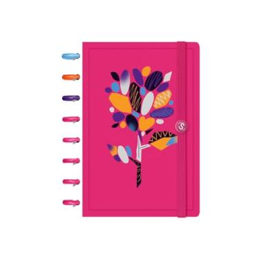 Imagem de Caderno de Disco ISCOOL Grande Flore(Ser) Pétalas Pink