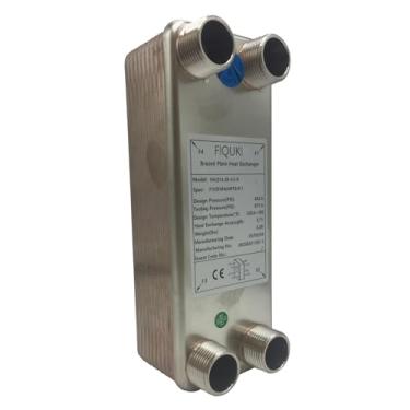 Imagem de Trocador de calor de placas com porta MPT de 3/10.2 cm de água para água (HD-3X8-20P)