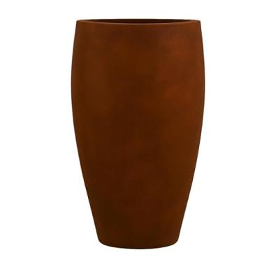 Imagem de Vaso FIbra De Vidro Atenas P 52cm Efeito (Aço Corten)