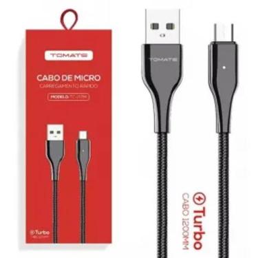 Imagem de Cabo de Dados USB para V8 Turbo 1.2M 5V 2.4A - Tomate TC-217M