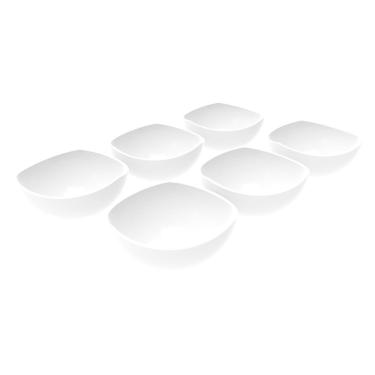 Imagem de Conjunto 6 Potes de Sobremesa Doces Branco 265ml Plástico Trio Crippa