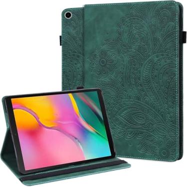 Imagem de ALILANG Capa para Samsung Galaxy Tab A9 Plus 11 polegadas 2023 (SM-X210/X216/X218) com Stylus, capa flip de couro PU para Samsung Tab A9 Plus - Verde