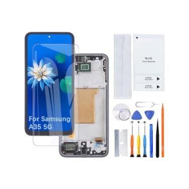 Imagem de Kit de montagem de tela LCD para Samsung Galaxy A35 5G TFT A356E A356E/DS A356B (preto com moldura, sem impressão digital)