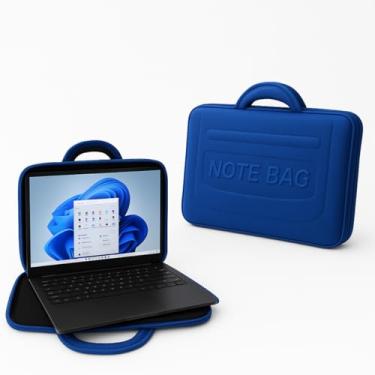 Imagem de Capa Case Rigida Com Alça Para Notebooks 14 Polegadas (Azul)