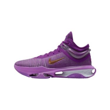 Imagem de Nike Tênis de basquete masculino G.T. Jump 2 (DJ9431-002, cinza lobo/tonalidade azul/azul universitário/branco), Viotech/Hyper Violet/Bold Berry/Metallic Red Bronze, 40