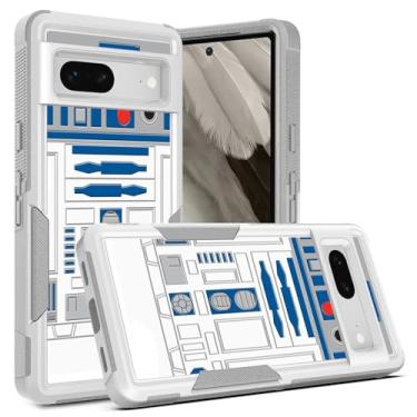 Imagem de Candykisscase Capa protetora para Google Pixel 7, R2D2 Astromech Droid Robot padrão de absorção de choque rígido PC e silicone interno híbrido de camada dupla Armor Defender para Google Pixel 7 (6,3
