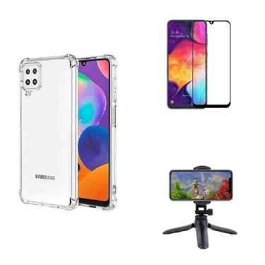Imagem de Kit Tripé Tripod 360 graus para Samsung Galaxy M62 + Capa + Pelicula D