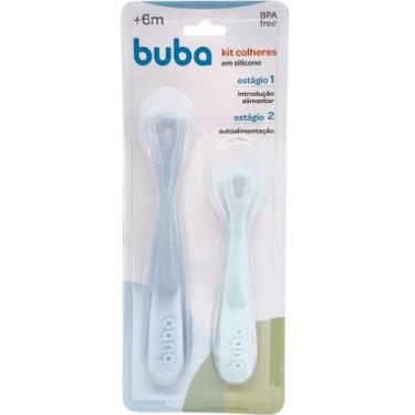Imagem de Kit 2 Colheres em Silicone Buba Fase 1 Introdução Alimentar e Fase 2 A