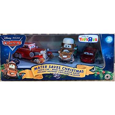 Imagem de Disney / Pixar CARS Movie 155 Die Cast Exclusive 3Pack Mater Saves Christmas Santa Car, WheeHoo Winter Mater Holiday Hotshot Lightning McQueen