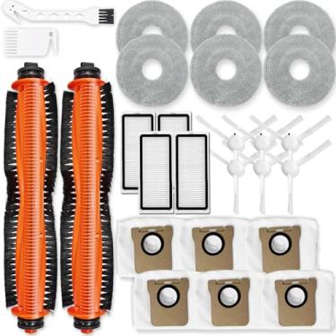 Imagem de Kit de acessórios de substituição compatível com Xiaomi X20 max/X20 Pro robô aspirador de pó peças 2 escova antiembaraço para corte de cabelo 4 filtros HEPA 6 esfregões 6 sacos de pó 6 escovas