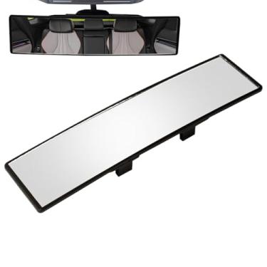 Imagem de Espelho retrovisor panorâmico, clipe interno de 30,5 cm no espelho retrovisor - Vidro antirreflexo para quadriciclo, motocicleta, caminhão, trailer