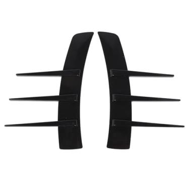 Imagem de Zhjvihx Grupo de Ventilação Lateral do Spoiler para Pára -choques, Anti -colisão à Prova de Scratch para o Pára choques Lateral de Ventilação de Arestiva Instalação para 1 Série (Preto brilhante)