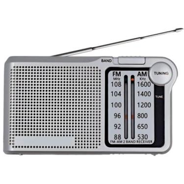 Imagem de Rádio Portátil De Bolso Radio AM FM Recarregável USBC Retro Presente P