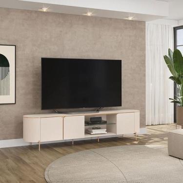 Imagem de Rack Bancada para Sala Ambiente Ariana Off White  DJ Móveis - DJ Movei