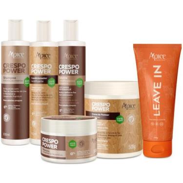 Imagem de Kit Apice Crespo Power Linha Completo 6 Produtos Tratamento Cabelo Veg