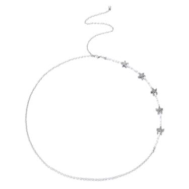 Imagem de Conjunto de correntes de contas de cintura boho estilo colorido concha do mar verão corrente de barriga africana cintura elástica para perda de peso correntes corporais joias de biquíni para mulheres