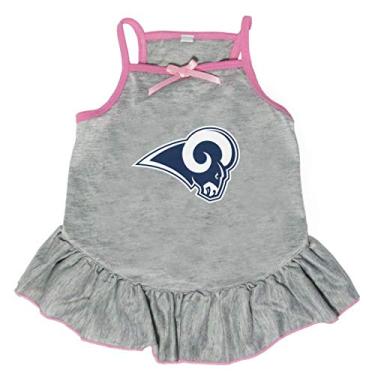 Imagem de Littlearth Vestido adulto unissex NFL Los Angeles Rams - Novo logotipo com logotipo do time, cinza, pequeno