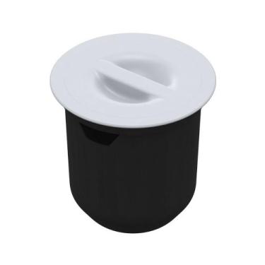 Imagem de Lixeira Arquitech De Embutir 8L Redonda Branca