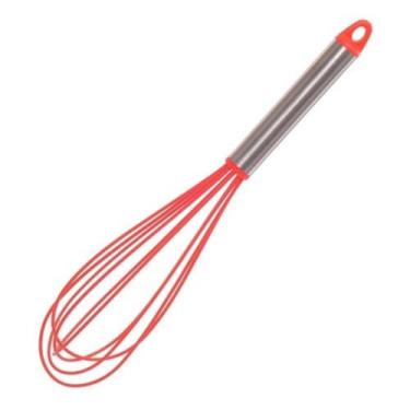 Imagem de Batedor de Ovos Fuê Grande 30cm Silicone Cabo Inox Reforçado - Univend