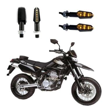 Imagem de KIT 4 Luz Seta Esportiva Pisca de Led Modelo P29 Para Moto D TRACKER X