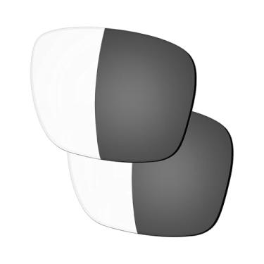 Imagem de YEIN Lentes de reposição para óculos de sol Ray-Ban Meta RW4009 (50 mm) e RW4013 (GEN2), bloqueio de luz azul/lentes polarizadas, Cinza fotocromático com bloqueio de luz azul, 50 millimeters