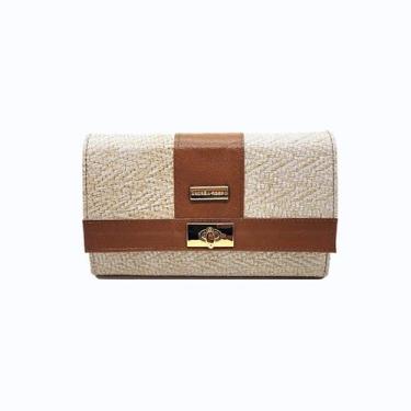 Imagem de Carteira Feminina Couro Legítimo Porta Cartões Docs Cédulas Divisórias