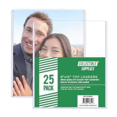 Imagem de Collectible Supplies Pacote com 25 porta-fotos para carregador superior - Suporte de cartão de foto de plástico rígido de 20 x 25 cm - PVC de alto impacto - perfeito para proteger fotos e fotos