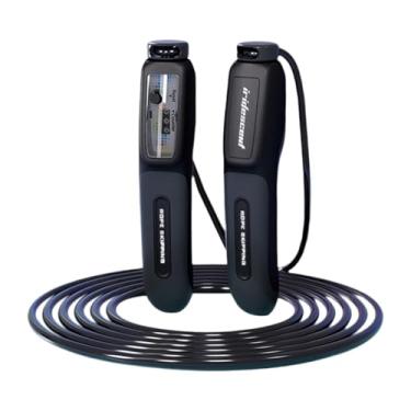 Imagem de Baoblaze Corda de pular infantil ajustável, profissional, ergonômica, para exercícios, equipamento de ginástica, para festas, presente, casa, Preto