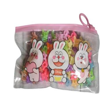 Imagem de 100 Presilhas Piranha Cabelo Candy Flor Borboleta Estrela - MC PRESENT