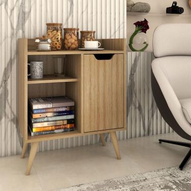 Imagem de Cantinho do Café Belle 1 Porta 1 Prateleira Amêndoa - Panorama Móveis