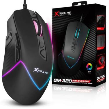 Imagem de Mouse Gamer Xtrike-ME GM-320 Preto USB 12800dpi Led RGB