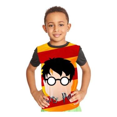 Imagem de Camiseta Infantil Harry Potter Full Print Ref:405 - smoke, Preto, 4