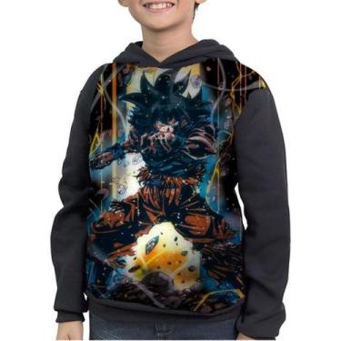 Imagem de Moletom Infantil Goku Super Saiyajin Kakarotto Dragon Ball - smoke, Pr