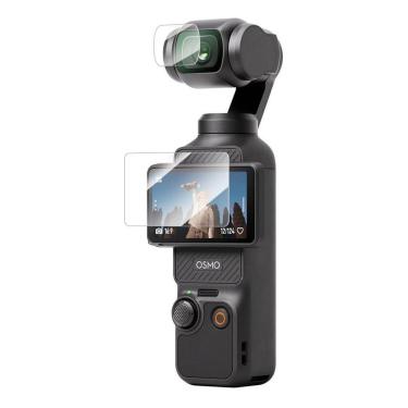 Imagem de Kit Películas Vidro Lente + Lcd Para Dji Osmo Pocket 3 - Telesin