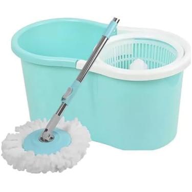 Imagem de Mop Giratório com Balde Centrífugo 4L, Kit de Limpeza Prático para Piso e Casa