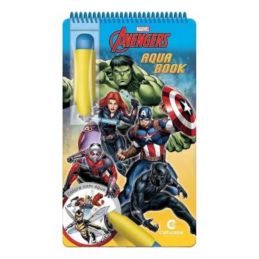 Imagem de Aqua Book Vingadores Marvel Colorir Pinta Com Água Capa Dura