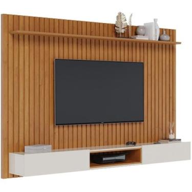 Imagem de Home Ripado Painel de Parede Suspenso Embutido para Sala de Estar com 