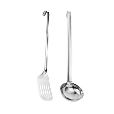 Imagem de Espatula e Concha Grande Profissional Cabo Longo Inox Buffet