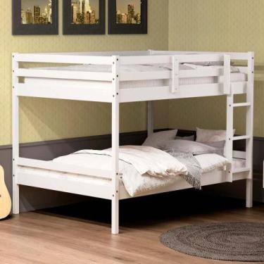 Imagem de Beliche Casal Casal Slim Madeira Maciça Branco Housin