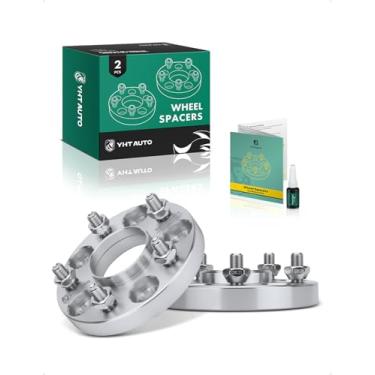 Imagem de YHTAUTO Espaçadores de roda centrados em cubo 5 x 4,5 20 mm para modelos Nissan e Infiniti, Altima, Sentra, Quest, 370Z, Q50 5 x 114,3 mm espaçadores de pneu com parafusos de 12 x 1,25 mm, furo do cubo de 66,1 mm, 5 terminais, 2 peças, adaptador de roda prata