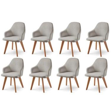 Imagem de Kit 8 Cadeiras para Mesa de Jantar Manuela - Zurc Decor