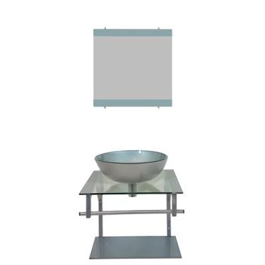 Imagem de Gabinete de Vidro 45cm para banheiro Cuba Redonda - Polônia - EKASA, P