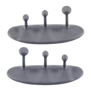 Imagem de Vaveren Alças de levantamento de peso, alças de treino, silicone, barras de apoio para exercícios de ginástica, levantamento de peso, treinamento de fitness, Cinza