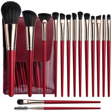 Imagem de BS-MALL Conjunto de pincéis de maquiagem profissionais de 15 peças – Conjunto de pincéis de maquiagem multiuso para viagem com estojo – Kit de maquiagem acessível e luxuoso para aplicação uniforme
