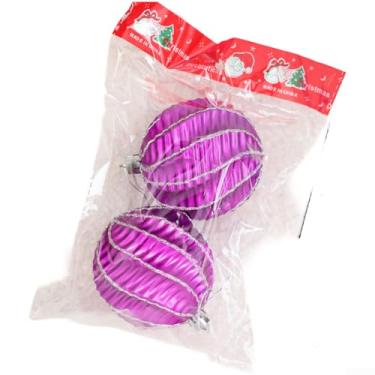 Imagem de Enfeite de bola de Natal de floco de neve, material de PVC, decoração de pendurar vermelha para árvore ou guirlanda de férias com design leve e estilo sazonal vibrante, 6 cm