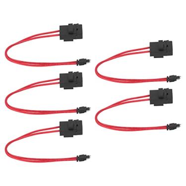 Imagem de Mini Suporte de Fusível para Carro, Extensão de Fio Resistente 20a 16awg para Veículo Atm Com 5 Fusíveis (Ângulo plano ACD 10,9 mm)