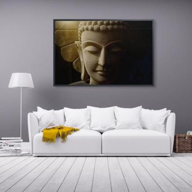Imagem de Quadro Buda Face 60x40 Cm Vidro Impresso