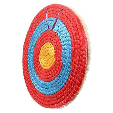 Imagem de Luzhengyang Alvo feito à mão para tiro com arco | Prática tradicional de palha ao ar livre | Arco recurvo e composto | Design de pontuação transparente | Fácil de transportar | Tiro com arco 3D e caça