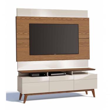 Imagem de Rack Com Painel Classic +3g 1.8 Freijó Com Off White - Imcal Móveis