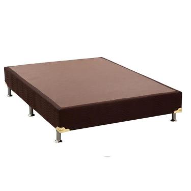 Imagem de Cama Box Base Universal Viúva Americana Suede Brown (128x188x23) - Ortobom